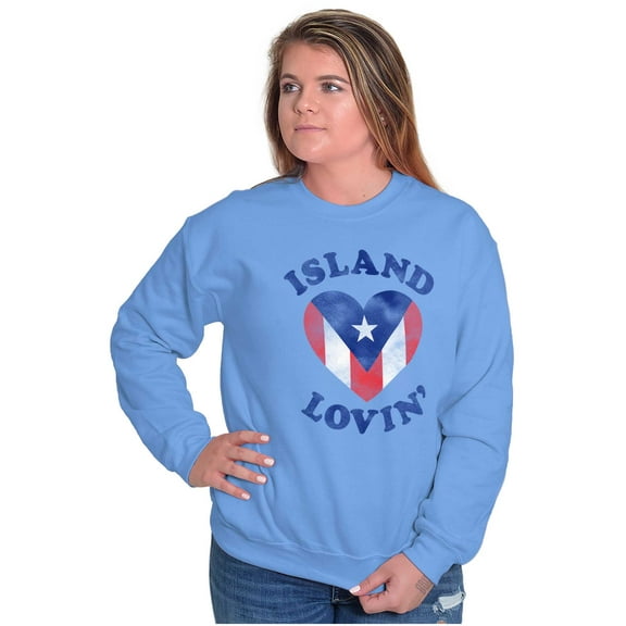 Island Lovin Puerto Rican Pride PR Women Crewneck Sweatshirt Brisco Brands S