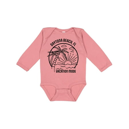

Inktastic Summer Vacation Mode Daytona Beach Florida Gift Baby Boy or Baby Girl Long Sleeve Bodysuit