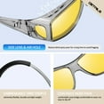 thumbnail image 4 of Joopin Night Vision Glasses Fit Over Glasses for Men Women, Night Driving Yellow Lens Glasses, 4 of 7