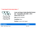 thumbnail image 2 of Lower and Upper Intake Manifold Gasket Set - Compatible with 2008 - 2010 Saturn Vue 3.6L V6 2009, 2 of 2