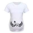 thumbnail image 3 of Youmylove Women Maternity Short Sleeve Crew Neck Cute Letter Printed Tops T-Shirt Tee Shirts Pregnancy Casual Tee Tunic Blouse Comfy, 3 of 4