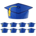 thumbnail image 1 of Blue Paper Graduation Caps for Decoration 12Pcs Perfect for Party Favor and Photography Props, 1 of 9