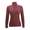 thumbnail image 4 of Itsame Knitted Sweater Women Long Sleeves Sweatershirt Crew Neck Solid Color Sweatshirts Watermelon Red Size S, 4 of 5