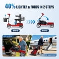 thumbnail image 6 of FLYCITY Lightweight Mobility Scooter for Seniors, Foldable Portable Motorized Scooters with Removable Lithium Battery for 20 Miles Travel, 330lb Capacity, Red, 6 of 11