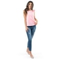 thumbnail image 2 of Lee Womens and Plus Ruffle Sleeve Crewneck Tank Top, S-4X, 2 of 6