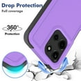 thumbnail image 3 of TECH CIRCLE for Motorola Moto G 5G 2025 PC+TPU Case,Military Grade Protection Heavy Duty Shockproof Dual Layer Full Body Non-Slip Rugged Protective Bumper Phone Cover,Purple, 3 of 5