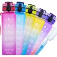 thumbnail image 2 of XISOBO 1 Litre with Time Markings Premium Plastic Sports Water Bottle, 2 of 2