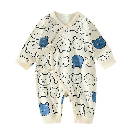 

LBECLEY Jumpsuit for Boys Winter Baby Boys Girls Long Sleeve Cute Animals Cartoon Romper Jumpsuit Outfits Clothes Baby Boy Organic Cotton Romper Blue 59