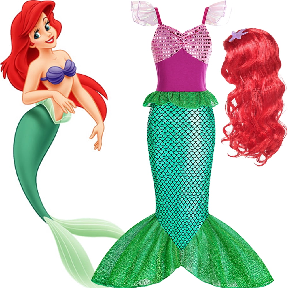 Little Mermaid Ariel Costume for Grils Halloween Costumes Princess