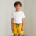 thumbnail image 6 of Nilvkv Girls Shorts, Shorts for Girls, Youth Solid Color Lightweight Stretchy Soft Lounge Shorts Casual Summer Daily Wear Yellow 12-18 Months, 6 of 7