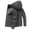 Gray, variant on Deal Mens Jacket Detachable Hood Rain Jacket Waterproof Windproof Full Zip Coat Elastic Cuffs Jackets for Men Solid Color Comfy Jacket for Fall Winter Daily Wear