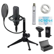 Audio Technica AT4033A Podcast Podcasting Microphone+Stand+Shockmount+Pop Filter