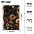 thumbnail image 2 of FORMRS 1-Subject Spiral Notebook 8" x 5" College Ruled 60 Refillable Sheet A5 Hard Cover, Dark Floral Pattern, 2 of 7