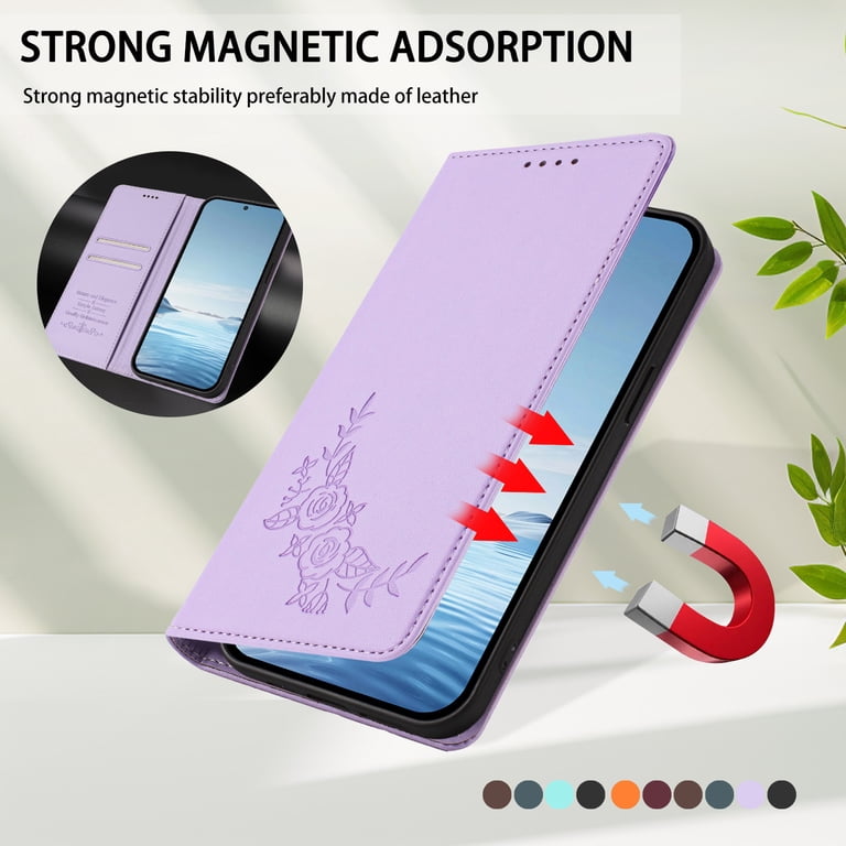 Case for Google Pixel 9A, Shockproof PU Leather Flip Wallet Case