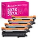 thumbnail image 1 of Allwork Cartucho De Tóner Compatible De Repuesto Para Hp 507X 507A Ce400A Ce400X Ce401X Ce402X Ce403X Uso Para Impresora Hp Laserjet Enterprise M570Dn M551Dn M551N M575Dn M551Xh M570Dw (Kcmy 4-Pack), 1 of 1