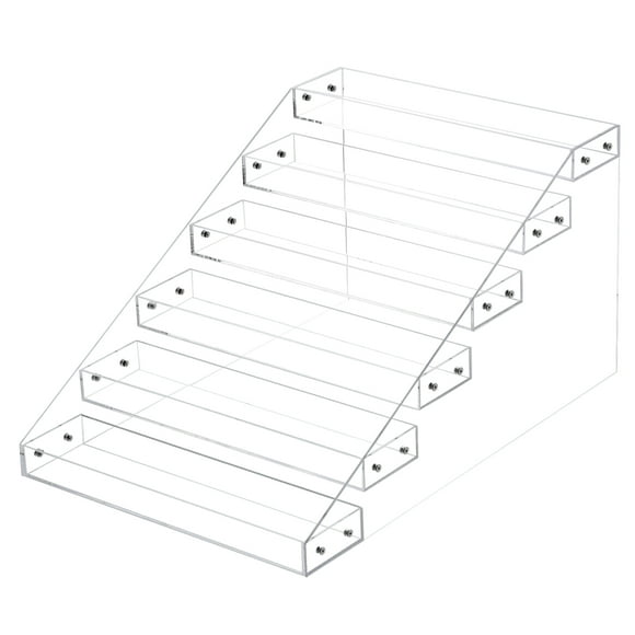 Uxcell 6 Tier Acrylic Spice Rack, Spice Drawer Organizer Shelf Seasoning Jar Rack for Kitchen Countertop Cabinet