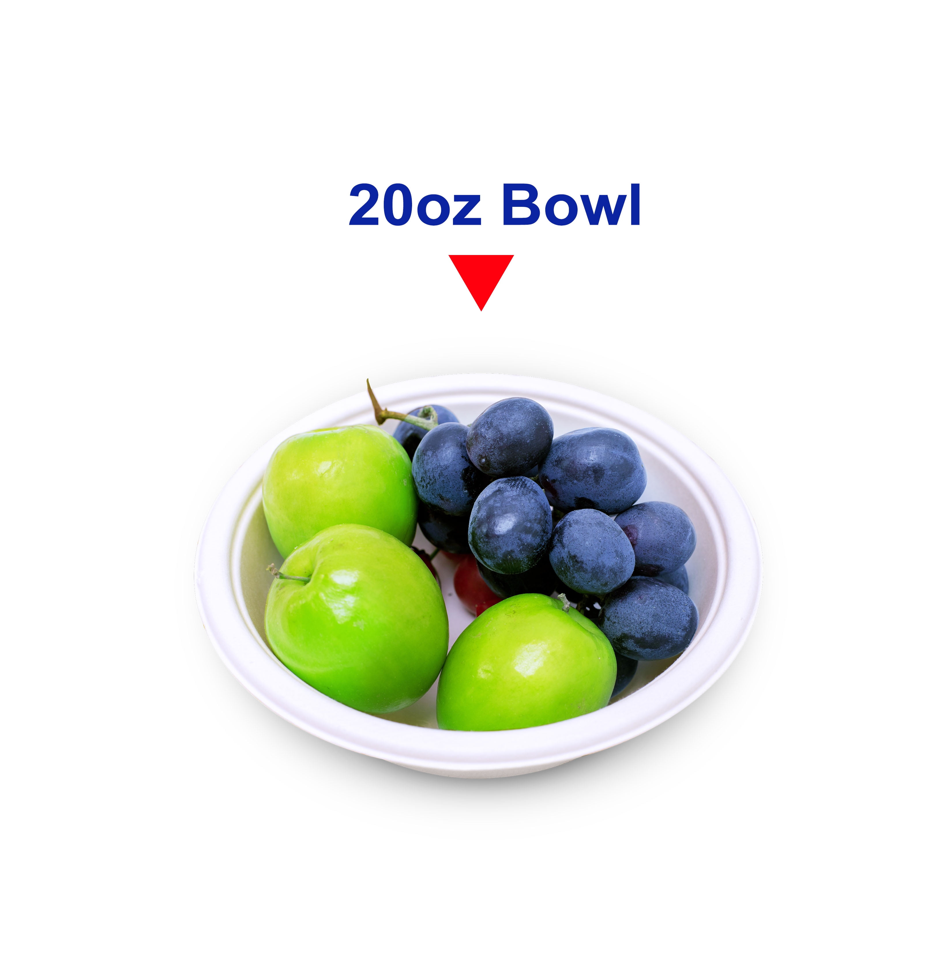 Great Value Compostable, Microwave Safe, Cut Resistant, Soak Resistant, Temperature Resistant, Disposable Paper Bowls, 20 oz, White, 20 Count