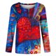 thumbnail image 4 of Blusa informal de manga larga con cuello redondo y estampado de amor para mujer Fridja  hkj2735, 4 of 5