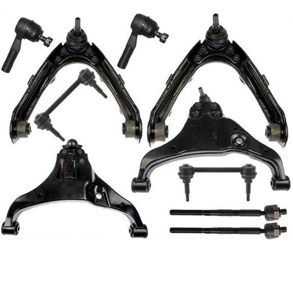 08-12 Colorado RWD W/ Coil Spring (4) Control Arm Ball Joint Tie Rods 10Pc Kit