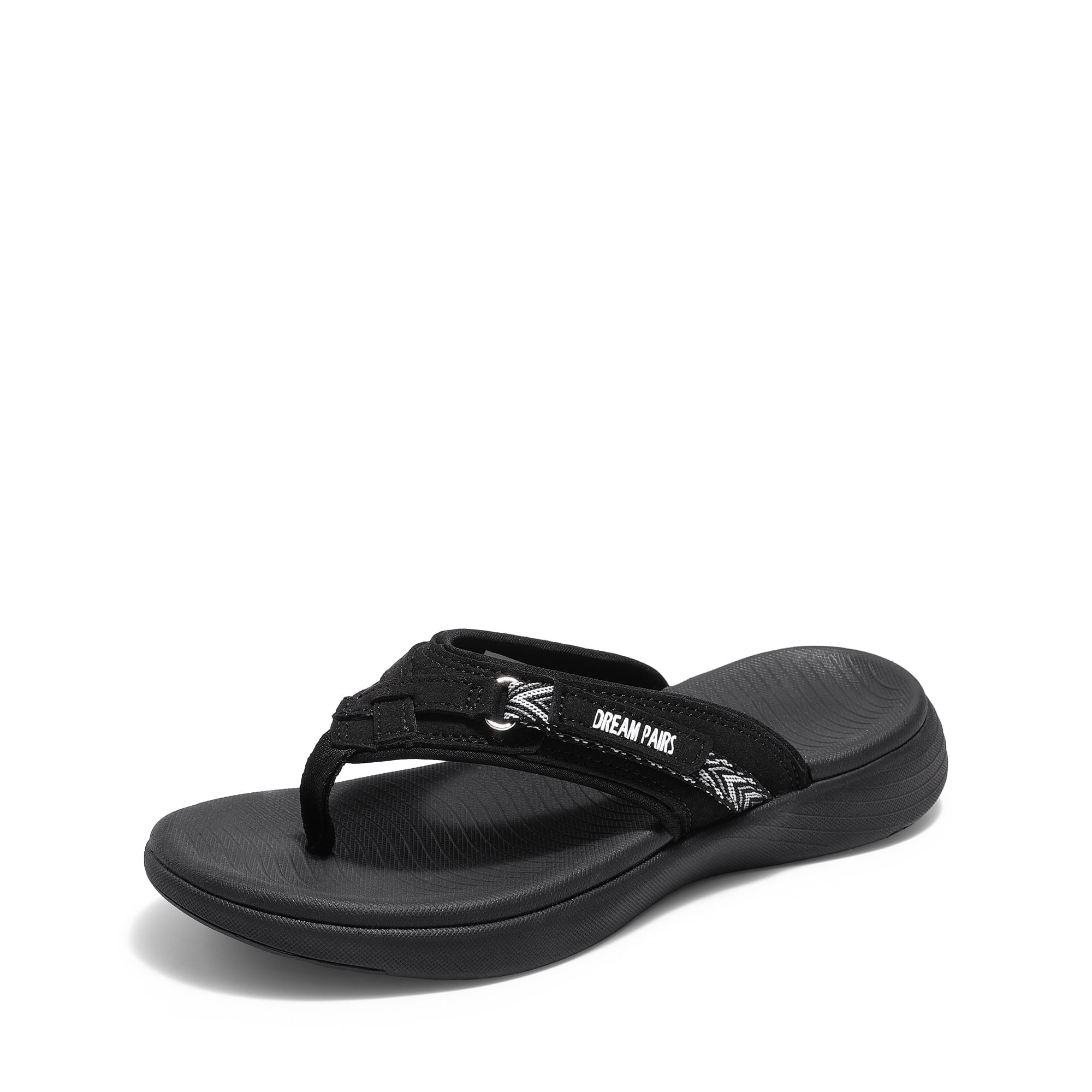 Dream Pairs Women's Flip Flops with Arch Support, Black photo 1