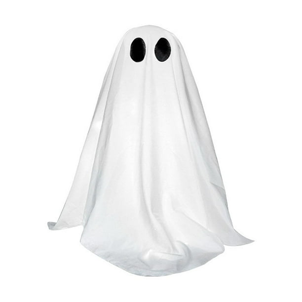 Figura decorativa de fantasma de tela blanca iluminada, decoración de Halloween, fantasma espeluznante con luces, 15 x 15 x 50,8 cm, para el hogar y