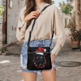 thumbnail image 5 of HELLHERO Waterproof Satchel Bag for Daily Use Travel, Stylish Lightweight Sling Bag, Black Cat Santa, 5 of 7
