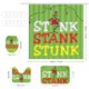 thumbnail image 3 of Mini Grinch Ornaments Grinch Ornaments Grinch Christmas Decorations Christmas Snowman Print Toilet Bathroom Mat And Shower Curtain Four-Piece Set, 3 of 3