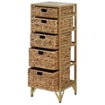 thumbnail image 4 of Gallerie Decor Rio 5-Drawer Transitional Metal/Wood Tower in Natural, 4 of 5