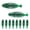 Dark Green, variant on 10pcs Soft Swimbait Fishing Lures 3.75‘’ Soft Plastic Lures Double-Color Lure for Bass Fishing Worms for Largemouth Bass Walleye Slow Sinking Bait
