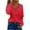 Red, variant on White Long Sleeve Tops for Women Womens Casual Sweatshirt Solid V Neck Long Sleeve Casual Versatile Sweatshirts