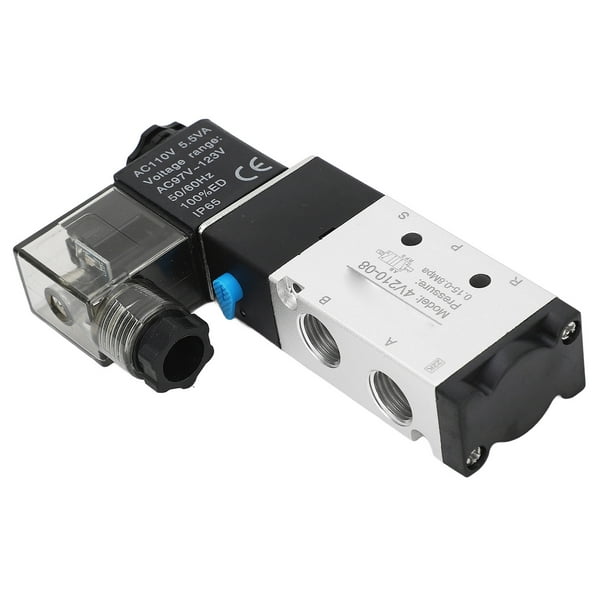 Válvula Solenoide Eléctrica, Válvula De Aire De 2 Posiciones Y 5 4V210-08 AC110V Para Control De Cilindro