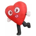 thumbnail image 2 of Disfraz inflable para adulto con diseño de corazón sonriente, 2 of 5