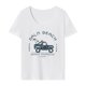 thumbnail image 2 of Camiseta de manga corta para mujer, ropa blanca, ropa de calle, camisetas gráficas elegantes de verano, camisetas para viajes, vacaciones M, 2 of 10