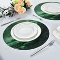 thumbnail image 3 of Round Plate Mat 15.4x15.4 Inchesx1 Placemat Table Mat Kitchen Mat Coffee Mat Fabric Thick, Strong Wear-Resistant, Heat Resistance Green Lava Picture, 3 of 7
