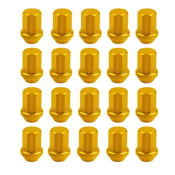 Speravity Tuercas de bloqueo de rueda de 20 piezas de 35MM, tuerca de rueda ligera Universal, accesorios de bloqueo de ruedas resistentes, Vehículos, repuestos y accesorios Mis amarillo 1