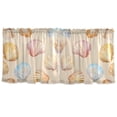 thumbnail image 7 of Yayeee Kitchen Curtains Tier Set of 2 Light Filtering 57"x24" Over Sink Window Panels, Watercolor Seashell, 7 of 7