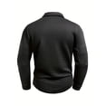 thumbnail image 4 of pstuiky camisas de manga larga para hombre, Camiseta de manga larga con solapa y botones para hombre, color liso, con cuello cuadrado pequeño Tops de hombre s, 4 of 7