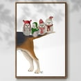 thumbnail image 2 of Christmas Bummer Owls - Framed Gallery Wrapped Holiday Canvas - 25 x 37 - Rosewood Frame, 2 of 8