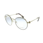 Valentino VA 1020 Metal Womens Round Eyeglasses Pale Black Gold 52mm Adult