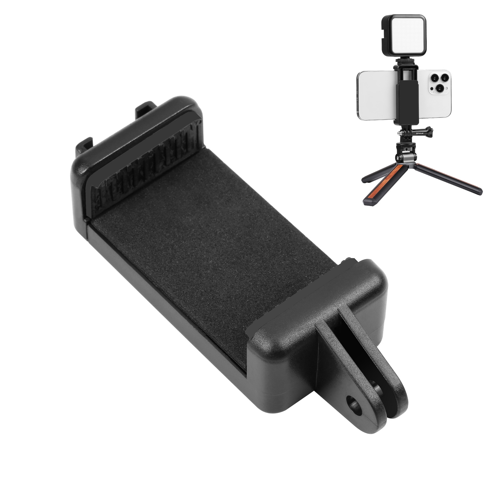 PULUZ Selfie Sticks Tripod Mount Adapter Phone Clamp for iPhone