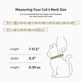 thumbnail image 2 of LGCASL Cotton Cat Collar, Cotton Breakaway Cat Collar Strawberries and White Heart Shaped Pendant Collar Cute Cat Collar with Bell Ideal for Girl Cats Boy Cats, Green, 2 of 6