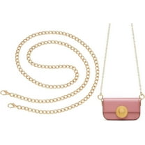 47.4 Inch Purse Chain Strap Golden Crossbody Bag Replacement Strap Long Handbag Chains with Lobster Claw Clasp Metal Chain Straps for Crossbody Shoulder Bag