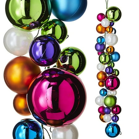 Raz Imports 2022 Ball Garlands 4' Colorful Ball Garland