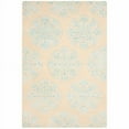 thumbnail image 2 of SAFAVIEH Bella Glenna Medallion Floral Wool Area Rug, Beige/Turquoise, 5' x 8', 2 of 6