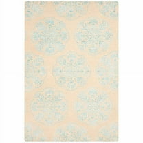 SAFAVIEH Bella Glenna Abstract Wool Area Rug, Beige/Blue, 6' x 9'