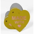thumbnail image 3 of Inkdotpot Real Rose Gold Foil Made With Love Wedding Tags Favor Hang Paper Tags 50 Pieces, 3 of 6