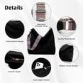 thumbnail image 4 of LinYooLi Corduroy Tote Bag Hobo Bags for Women Large Crossbody Bag Boho Shoulder Handbag Guitar Strap Purse, 4 of 7