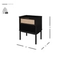 thumbnail image 3 of New Pacific Direct Caine Rattan Night Stand/ Side Table in Black, 3 of 13
