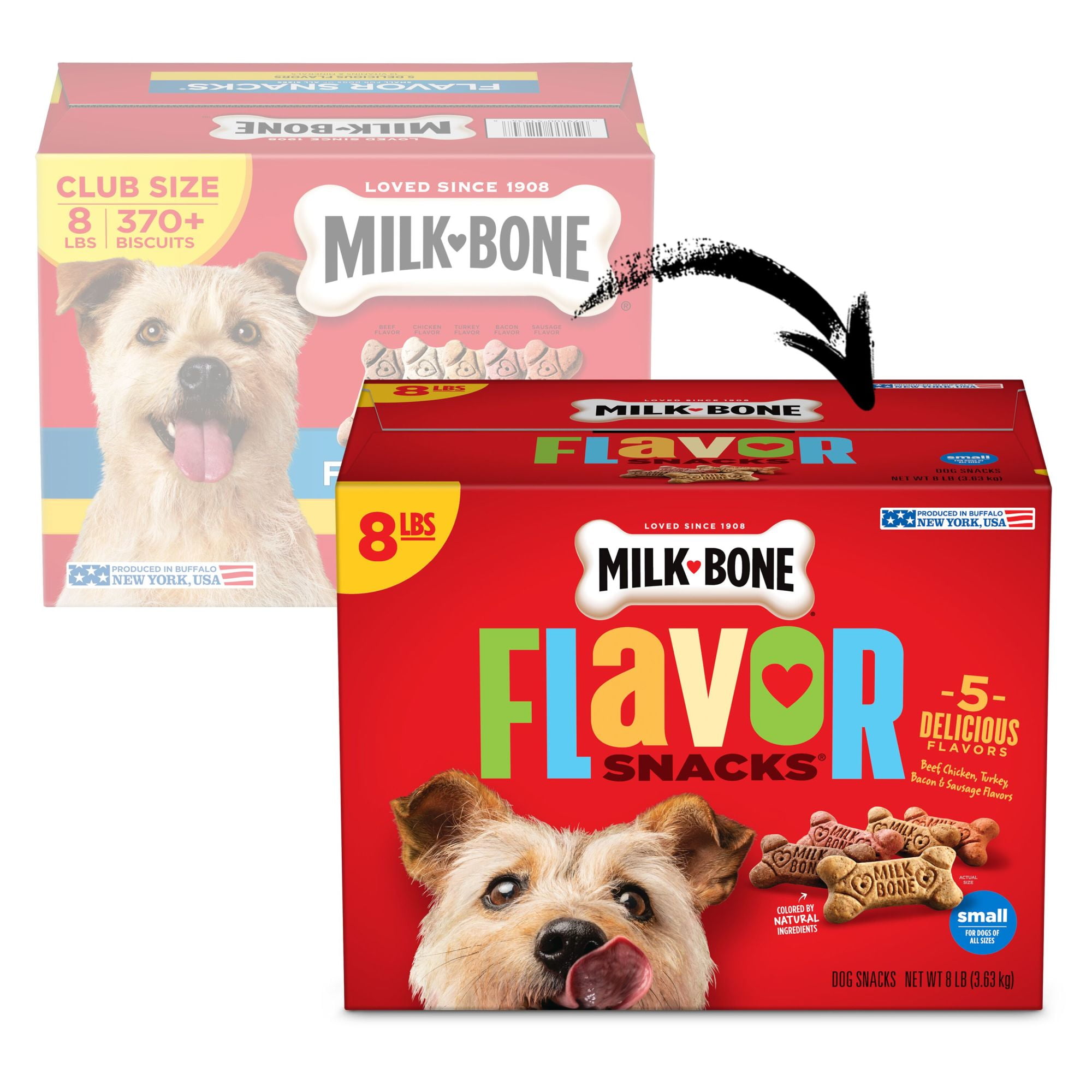 Milk-Bone Flavor Snacks Dog Biscuits, Small, For Dogs Of All Sizes, 8-Pound