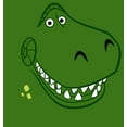 thumbnail image 2 of Men's Toy Story Grinning Rex Face  Graphic Tee Kelly Green Large, 2 of 5